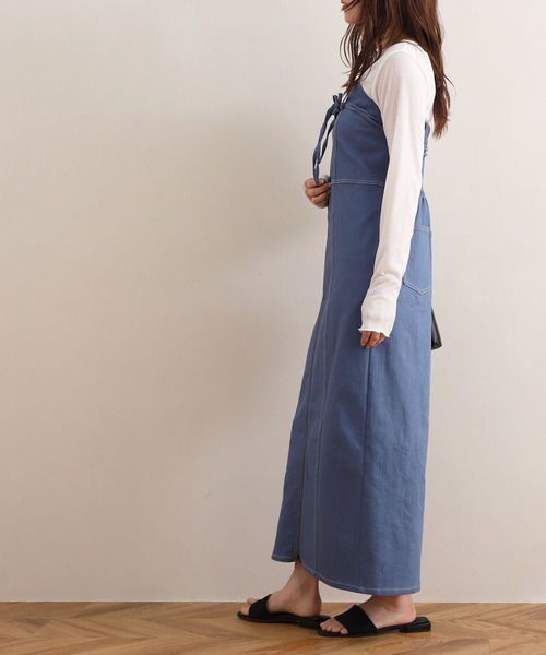 NOAHL(ノアル)の「【NOAHL】マルチwayデニムライクサロペット(サロペット/オーバーオール・レディース・カーキ/ブルー/ブラック・S/M)」の11枚目の写真