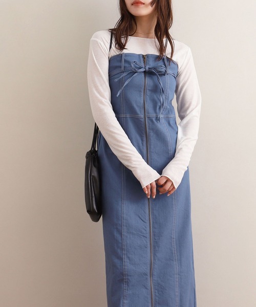 NOAHL(ノアル)の「【NOAHL】マルチwayデニムライクサロペット(サロペット/オーバーオール・レディース・カーキ/ブルー/ブラック・S/M)」の12枚目の写真