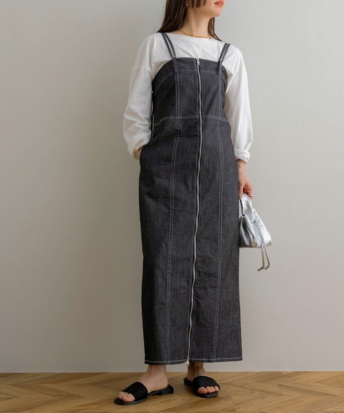 NOAHL(ノアル)の「【NOAHL】マルチwayデニムライクサロペット(サロペット/オーバーオール・レディース・カーキ/ブルー/ブラック・S/M)」の14枚目の写真