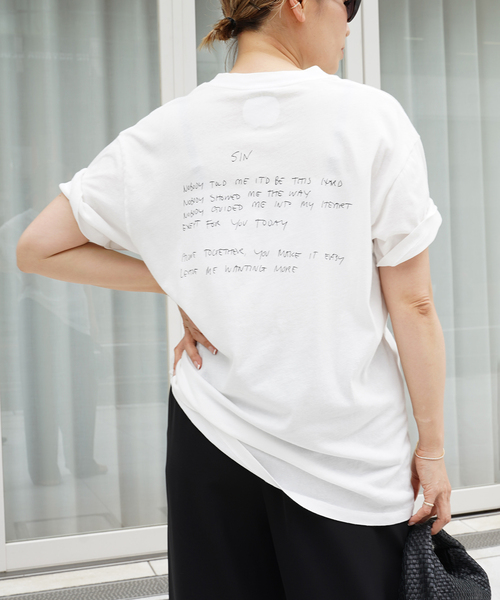 tシャツ *「ANINE BING/アニン ビン」WALKER TEE LYRICS
