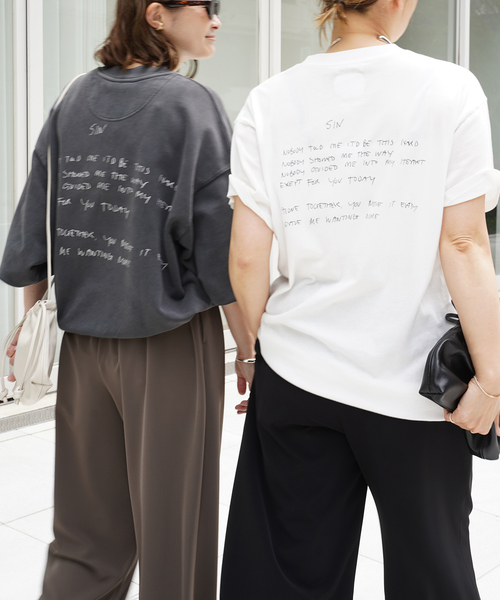 セール】*【ANINE BING/アニン ビン】WALKER TEE LYRICS（T