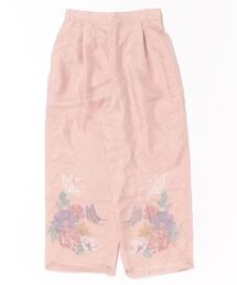 最終価格⭐️スカラー　タグ付き新品未使用　ベージュパンツ　天体と海のコラージュ柄 ScoLar｜スカラーのパンツ（ウエストゴム・紐）通販 - ZOZOTOWN