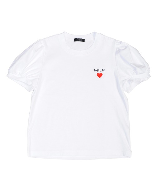 ♡新品♡MILK♡ミルク♡シルエット♡パフスリーブ♡Tシャツ♡カットソー♡ Girls パフ Tシャツ（Tシャツ/カットソー）｜MILK（ミルク）の