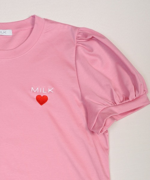 ♡新品♡MILK♡ミルク♡シルエット♡パフスリーブ♡Tシャツ♡カットソー♡ Girls パフ Tシャツ（Tシャツ/カットソー）｜MILK（ミルク）の