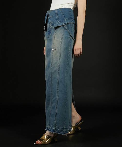 PRANK PROJECT（プランクプロジェクト）の「2WAYフロントボタンデニムワンピース / 2way Front Button Denim Dress（ワンピース・レディース・ブラック/ブルー・38/36）」の9枚目の写真