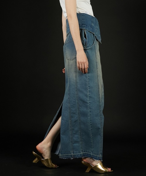 PRANK PROJECT（プランクプロジェクト）の「2WAYフロントボタンデニムワンピース / 2way Front Button Denim Dress（ワンピース・レディース・ブラック/ブルー・38/36）」の11枚目の写真