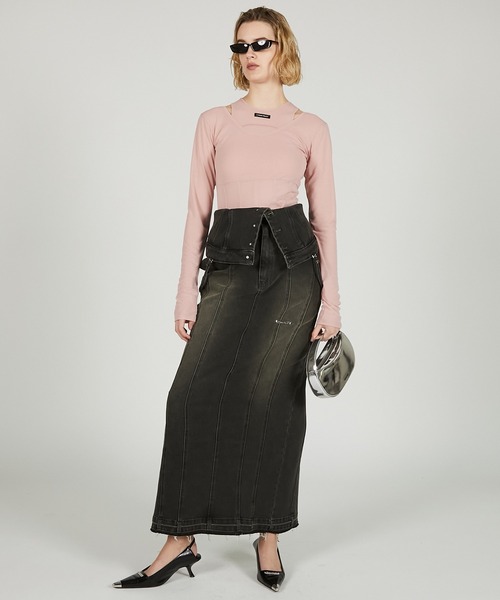 PRANK PROJECT（プランクプロジェクト）の「2WAYフロントボタンデニムワンピース / 2way Front Button Denim Dress（ワンピース・レディース・ブラック/ブルー・38/36）」の13枚目の写真