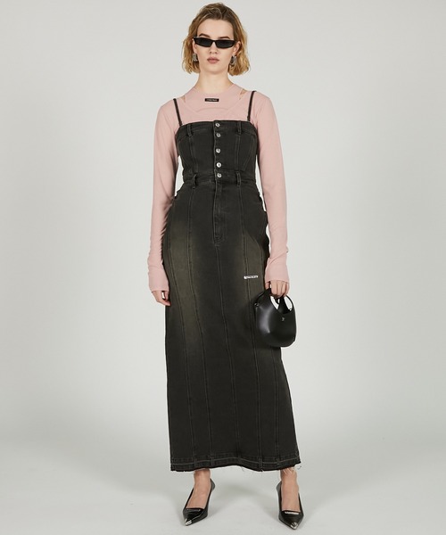 PRANK PROJECT（プランクプロジェクト）の「2WAYフロントボタンデニムワンピース / 2way Front Button Denim Dress（ワンピース・レディース・ブラック/ブルー・38/36）」の12枚目の写真