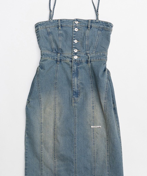 PRANK PROJECT（プランクプロジェクト）の「2WAYフロントボタンデニムワンピース / 2way Front Button Denim Dress（ワンピース・レディース・ブラック/ブルー・38/36）」の16枚目の写真