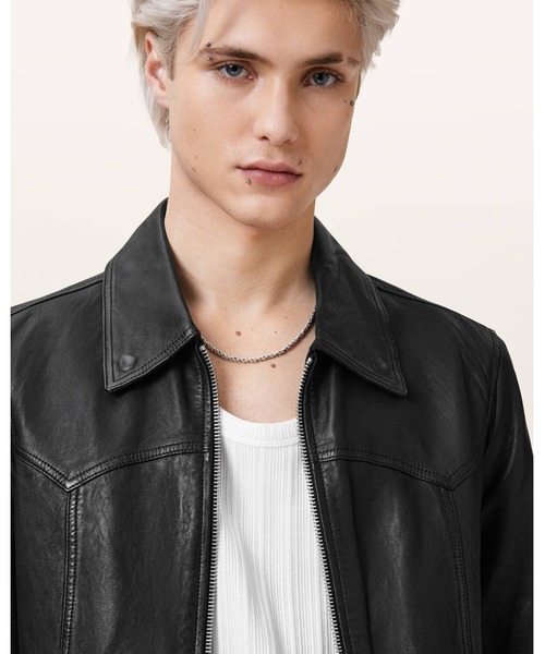 オールセインツ ALLSAINTS レザー ジャケット 新品未使用タグ付き セール】NELLCOT ZIP UP LEATHER JACKET | NELLCOT ジップ