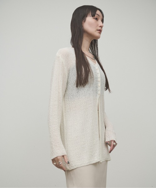 リングヤーンカーディガン Lutim by u（ルチバイユー）の「Ring yarn cardigan / リングヤーン