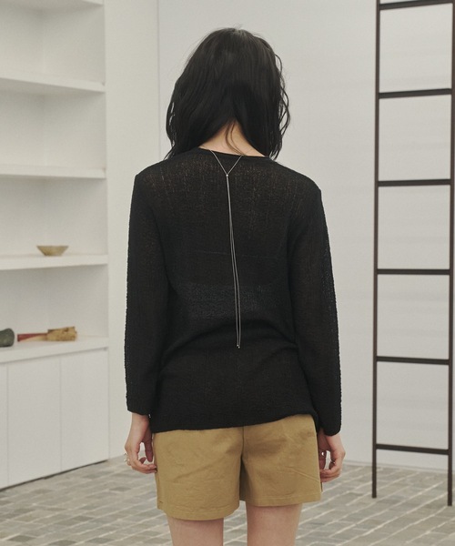 リングヤーンカーディガン Lutim by u（ルチバイユー）の「Ring yarn cardigan / リングヤーン