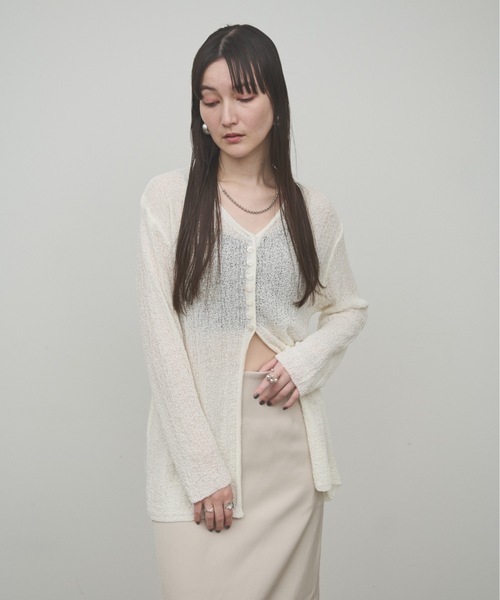 リングヤーンカーディガン Lutim by u（ルチバイユー）の「Ring yarn cardigan / リングヤーン
