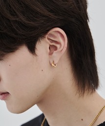 【 金属アレルギー対応 】シンプルフープピアス サージカルステンレス (両耳用) 直径10mm, 幅2.5mm