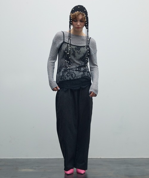 uyu.（ウユ）の「オーバーサイズニットプルオーバー【uyu./ウユ】（Tシャツ/カットソー・レディース・ブルー/レッド/グレー/ブラック・FREE）」の8枚目の写真