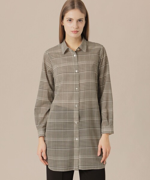 MACKINTOSH LONDON(マッキントッシュ ロンドン)の「ウォッシャブルシアーウールブラウス(シャツ/ブラウス・レディース・ベージュ/ホワイト系その他/グリーン・38)」の3枚目の写真
