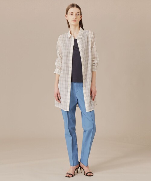 MACKINTOSH LONDON(マッキントッシュ ロンドン)の「ウォッシャブルシアーウールブラウス(シャツ/ブラウス・レディース・ベージュ/ホワイト系その他/グリーン・38)」の4枚目の写真