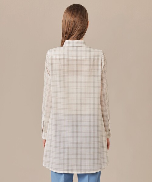 MACKINTOSH LONDON(マッキントッシュ ロンドン)の「ウォッシャブルシアーウールブラウス(シャツ/ブラウス・レディース・ベージュ/ホワイト系その他/グリーン・38)」の9枚目の写真
