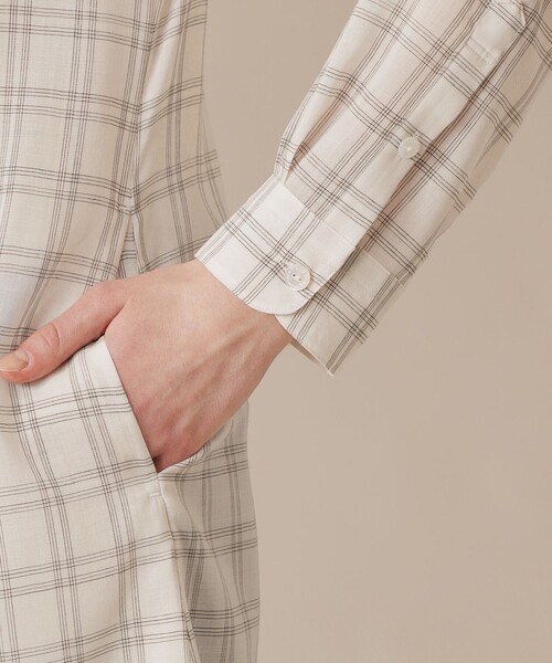 MACKINTOSH LONDON(マッキントッシュ ロンドン)の「ウォッシャブルシアーウールブラウス(シャツ/ブラウス・レディース・ベージュ/ホワイト系その他/グリーン・38)」の10枚目の写真