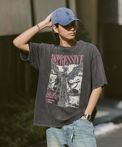 セール】ヴィンテージライク/ブリーチバンドTシャツ（Tシャツ