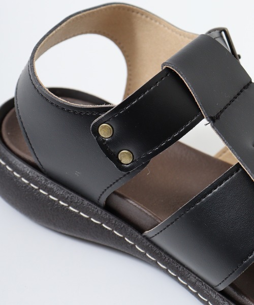 Re:getA(リゲッタ)の「RegettaCanoe グルカサンダル CJNT1002(サンダル・レディース・ブラック/アイボリー/ダークブラウン・L/S/M)」の14枚目の写真