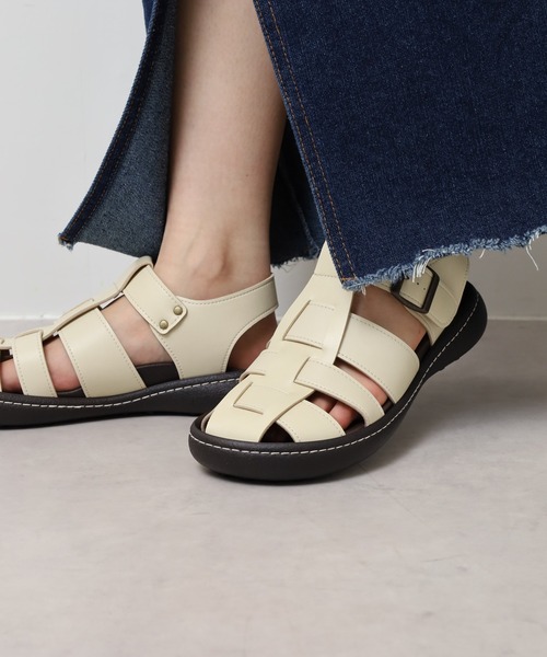Re:getA(リゲッタ)の「RegettaCanoe グルカサンダル CJNT1002(サンダル・レディース・ブラック/アイボリー/ダークブラウン・L/S/M)」の5枚目の写真
