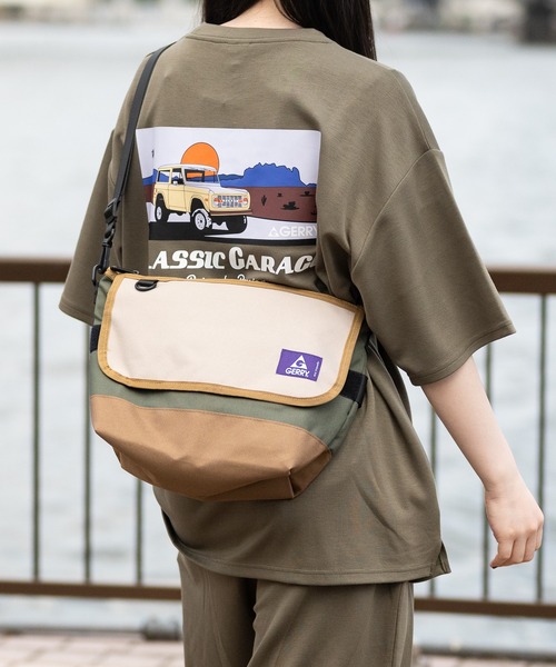 GERRY(ジェリー)の「【Y】〔GERRY/ジェリー】REPREVE 撥水 スクエア メッセンジャーバッグ(メッセンジャーバッグ・メンズ・マルチ/グレー/ライトグレー/ベージュ/ブラック・FREE)」の5枚目の写真
