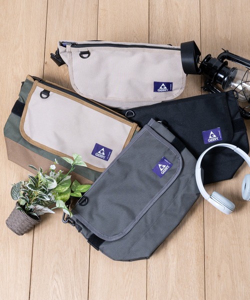 GERRY(ジェリー)の「【Y】〔GERRY/ジェリー】REPREVE 撥水 スクエア メッセンジャーバッグ(メッセンジャーバッグ・メンズ・マルチ/グレー/ライトグレー/ベージュ/ブラック・FREE)」の6枚目の写真