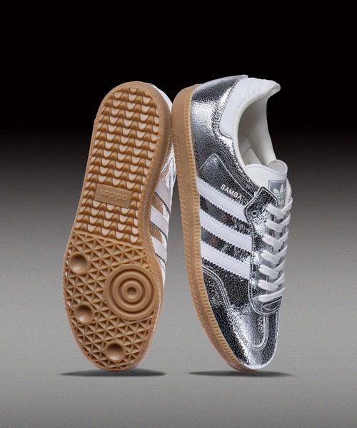 adidas SAMBA OG メタリックシルバー アディダス 23cm 国内先行予約/4月1日発売予定】 アディダス オリジナルス