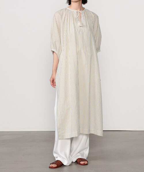 Bshop（ビショップ）の「INDIA INDUSTRY | ストライプロングワンピース