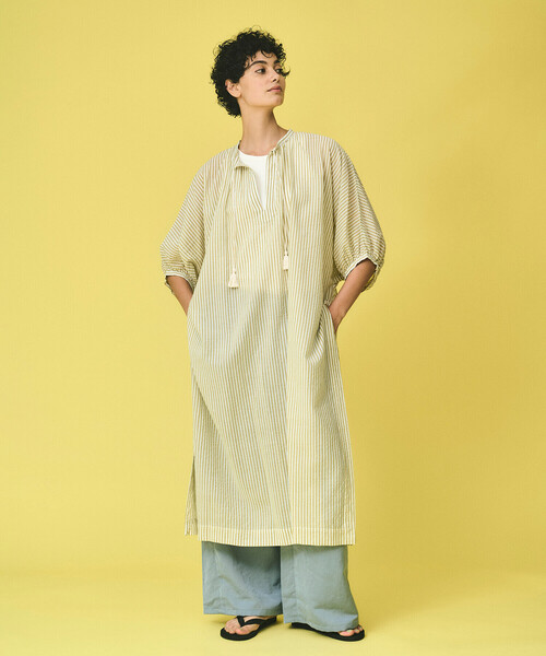 INDIA INDUSTRY | ストライプロングワンピース WOMEN（ワンピース  