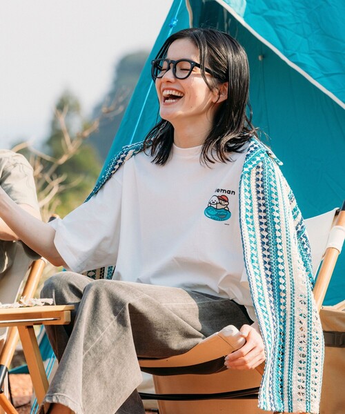 COLEMAN（コールマン）の「Coleman/コールマン Coleman×matsui×FREAK'S STORE 別注 コールマン matsui lake sied SS TEE バックプリント クルーネック 半袖T（Tシャツ/カットソー・メンズ・ライトグレー/オリーブ/ホワイト/チャコールグレー・LARGE/SMALL/MEDIUM）」の6枚目の写真