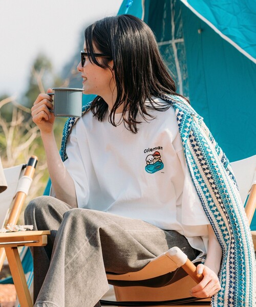 COLEMAN（コールマン）の「Coleman/コールマン Coleman×matsui×FREAK'S STORE 別注 コールマン matsui lake sied SS TEE バックプリント クルーネック 半袖T（Tシャツ/カットソー・メンズ・ライトグレー/オリーブ/ホワイト/チャコールグレー・LARGE/SMALL/MEDIUM）」の7枚目の写真