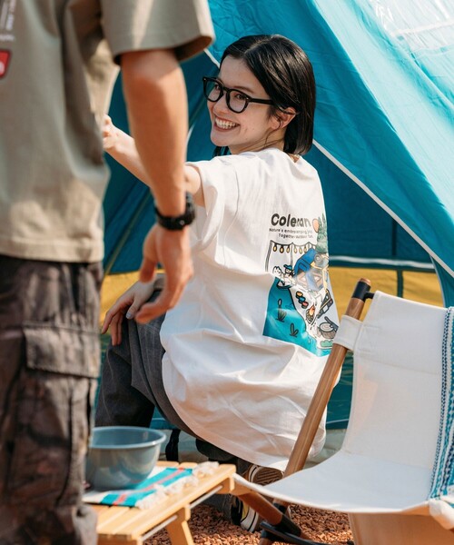 COLEMAN（コールマン）の「Coleman/コールマン Coleman×matsui×FREAK'S STORE 別注 コールマン matsui lake sied SS TEE バックプリント クルーネック 半袖T（Tシャツ/カットソー・メンズ・ライトグレー/オリーブ/ホワイト/チャコールグレー・LARGE/SMALL/MEDIUM）」の11枚目の写真