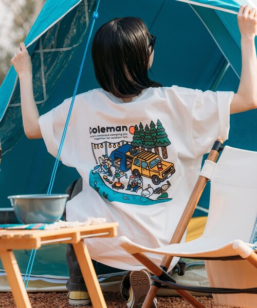 COLEMAN（コールマン）の「Coleman/コールマン Coleman×matsui×FREAK'S STORE 別注 コールマン matsui lake sied SS TEE バックプリント クルーネック 半袖T（Tシャツ/カットソー・メンズ・ライトグレー/オリーブ/ホワイト/チャコールグレー・LARGE/SMALL/MEDIUM）」の15枚目の写真