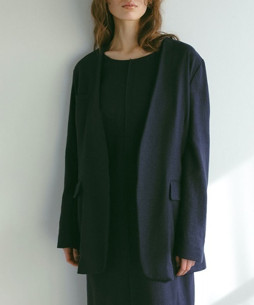 専用　美品etre tokyo エトレトウキョウリネンショールカラージャケット 専用 美品etre tokyo エトレトウキョウリネンショールカラー