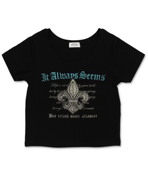 SPINNS(スピンズ)の「平成ギャルTシャツ/ユリ(Tシャツ/カットソー・レディース・オフホワイト/ブラック・ONESIZE)」の2枚目の写真