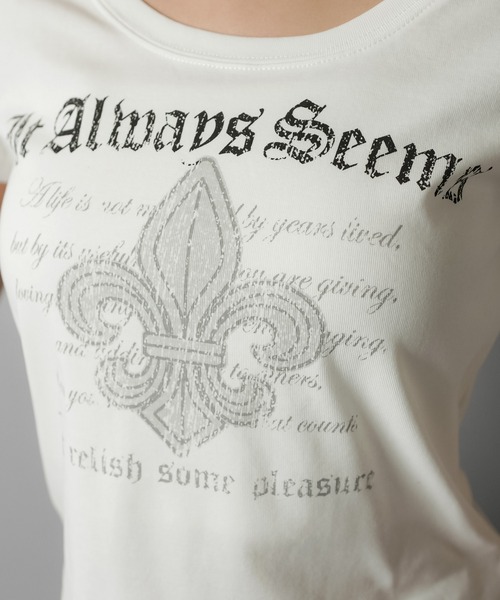 SPINNS(スピンズ)の「平成ギャルTシャツ/ユリ(Tシャツ/カットソー・レディース・オフホワイト/ブラック・ONESIZE)」の9枚目の写真