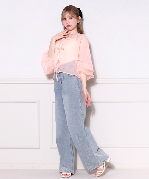 セール】シアーリボンブラウス（シャツ/ブラウス）｜apres jour