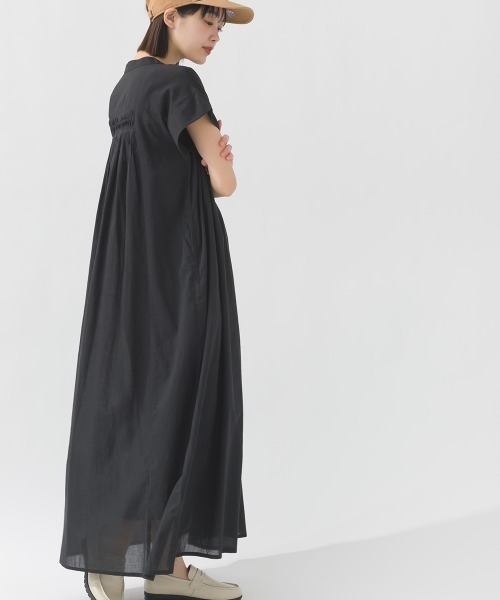 HOUSE OF LOTUS コットンボイルタックギャザーワンピース セール】 コットンボイルタックギャザーワンピース （ワンピース