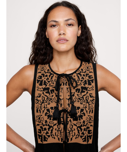 Banana Republic（バナナリパブリック）の「エンブロイダリー テンセル(TM)リネン ミニドレス（ワンピース・レディース・ピンク系その他/ブラック・M/XS/L/S）」の6枚目の写真