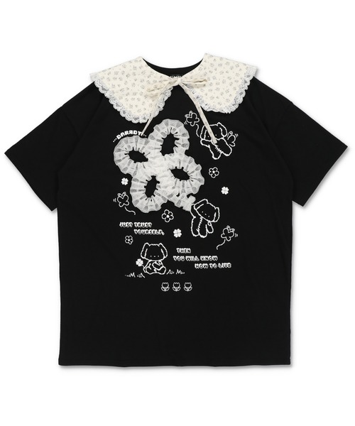 セール】【DARRDY/ダーディー】つけ襟付きオーバーサイズTシャツ