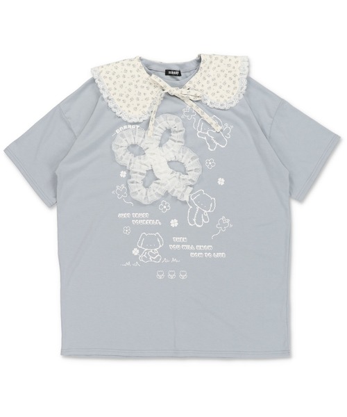 セール】【DARRDY/ダーディー】つけ襟付きオーバーサイズTシャツ