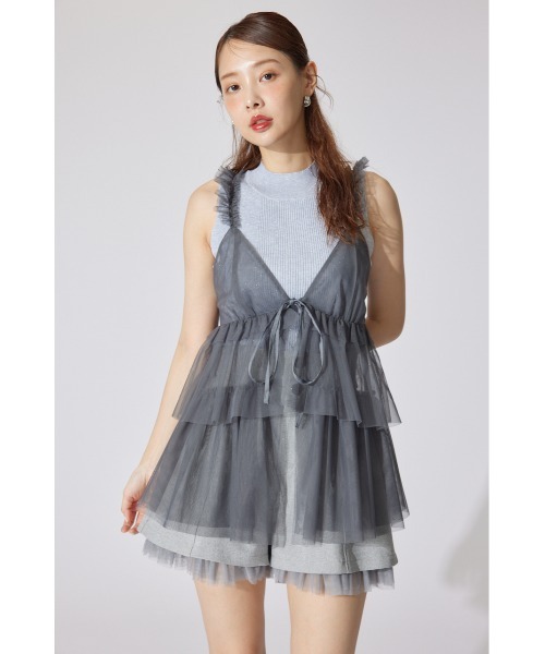 rienda(リエンダ)の「ボリュームチュールジレ シアートップス 春服 夏服(シャツ/ブラウス・レディース・ホワイト/ブラウン/グレー・FREE)」の16枚目の写真
