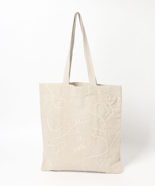 LEPSIM（レプシィム）の「コード刺繍BIGトート　451460（トートバッグ・レディース・オフホワイト/ベージュ・ONE SIZE）」の10枚目の写真