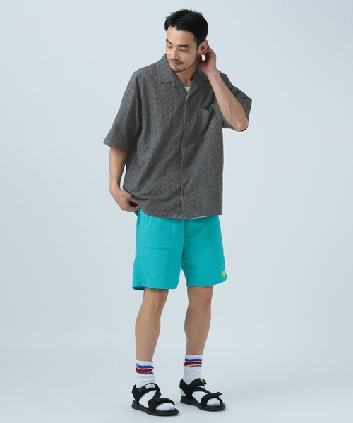BAYFLOW（ベイフロー）の「レースピグメント半袖シャツ（シャツ/ブラウス・メンズ・ブルー/ホワイト/チャコール・LARGE/MEDIUM）」の8枚目の写真