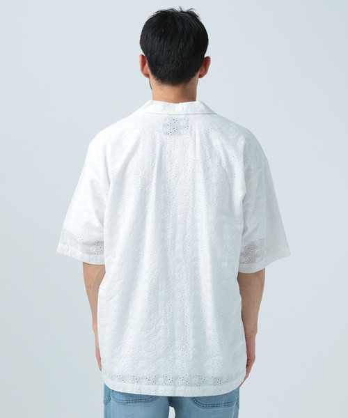 BAYFLOW（ベイフロー）の「レースピグメント半袖シャツ（シャツ/ブラウス・メンズ・ブルー/ホワイト/チャコール・LARGE/MEDIUM）」の18枚目の写真
