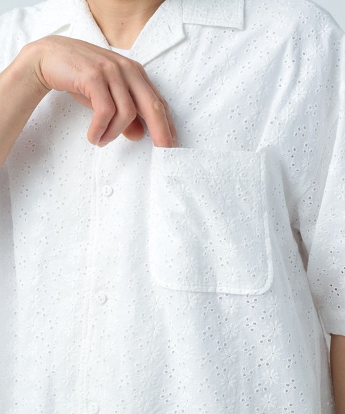 BAYFLOW（ベイフロー）の「レースピグメント半袖シャツ（シャツ/ブラウス・メンズ・ブルー/ホワイト/チャコール・LARGE/MEDIUM）」の15枚目の写真