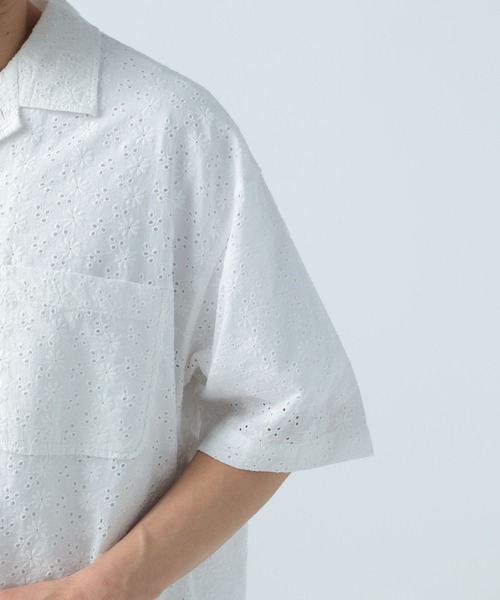 BAYFLOW（ベイフロー）の「レースピグメント半袖シャツ（シャツ/ブラウス・メンズ・ブルー/ホワイト/チャコール・LARGE/MEDIUM）」の14枚目の写真
