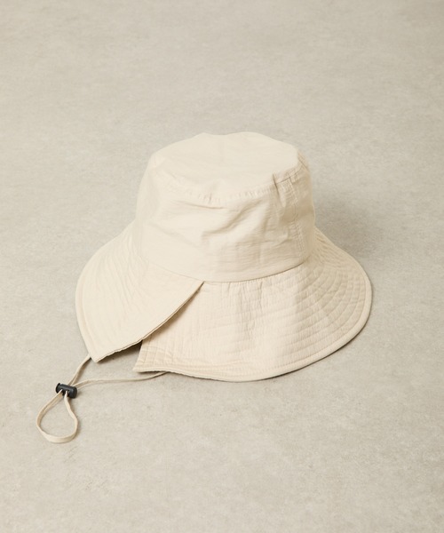 PAPILLONNER（パピヨネ）の「M_ナイロンドロストバケット/WEB限定（ハット・レディース・オフホワイト/ブラック・FREE）」の10枚目の写真